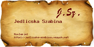 Jedlicska Szabina névjegykártya
