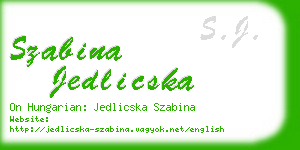 szabina jedlicska business card
